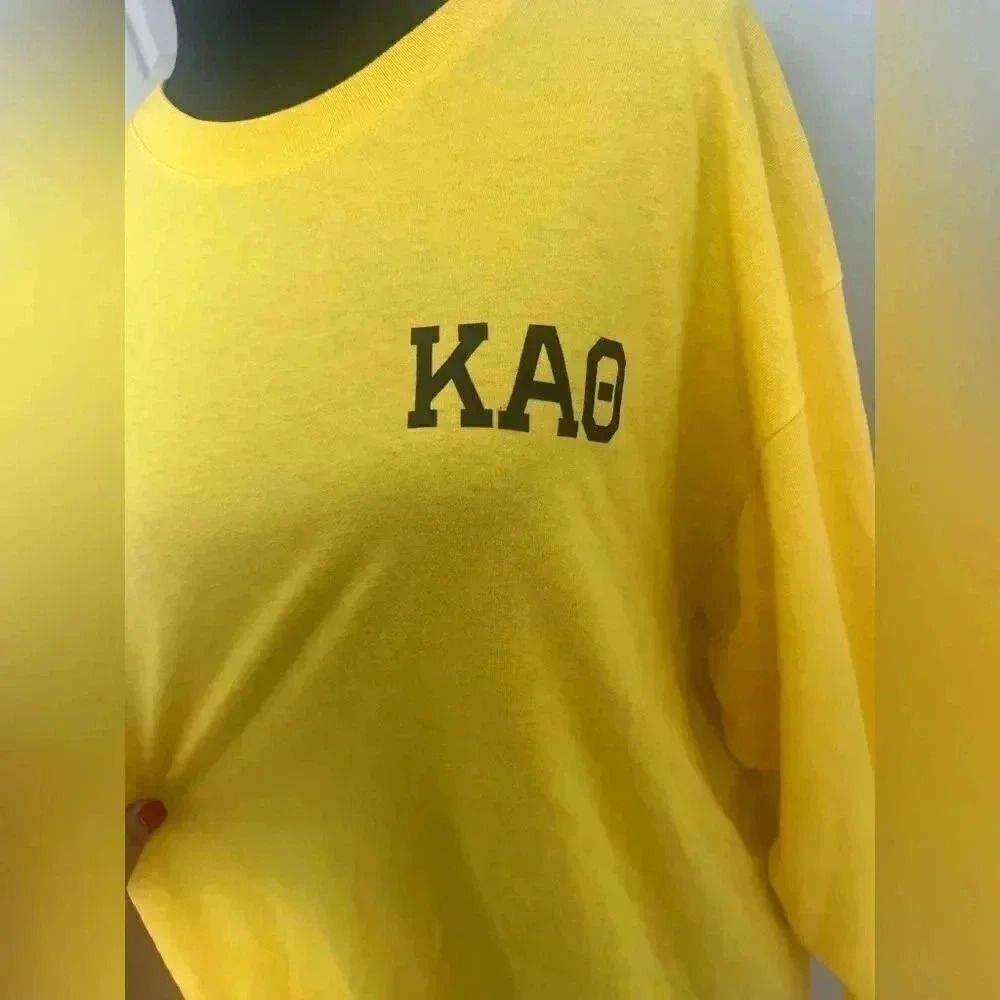 Kappa, alpha theta, sorority long sleeve shirt with emblem on the back size XL